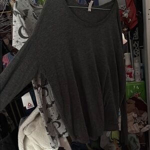 Dark Gray Long Sleeve Top